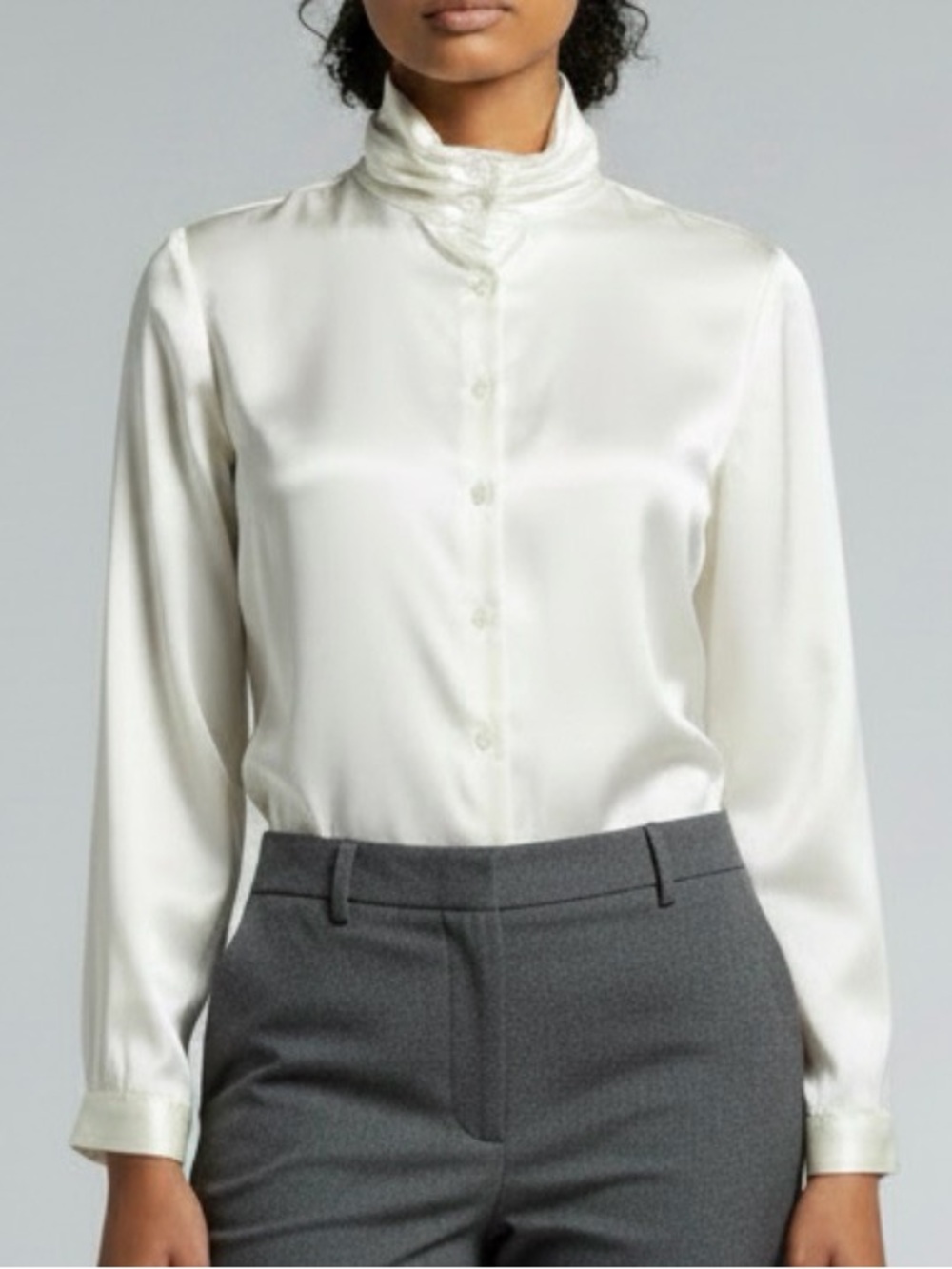 Courtney Rhodes Vintage High Collar Blouse